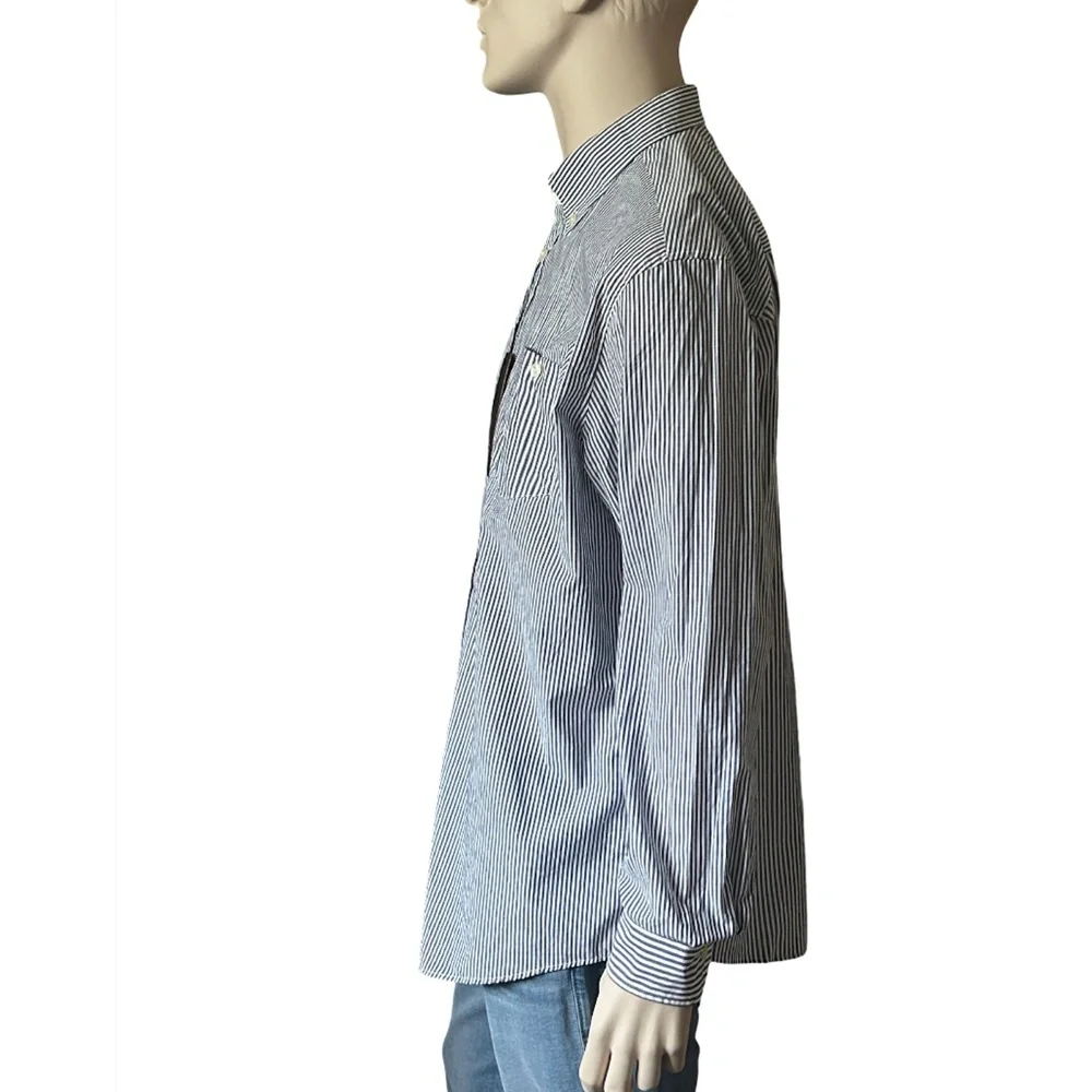 Ben Sherman Easy Fit Union Shirt Long Sleeve Stripe Cotton Button Down Collar - Picture 4 of 12